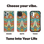 受注生産 iPhoneケース 大きな目のサイケ民芸柄｜目モチーフ PSYF007C