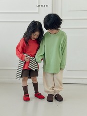 【取寄】LITTEL HI ポイントMTMTシャツ｜秋服｜韓国子供服｜26/AT