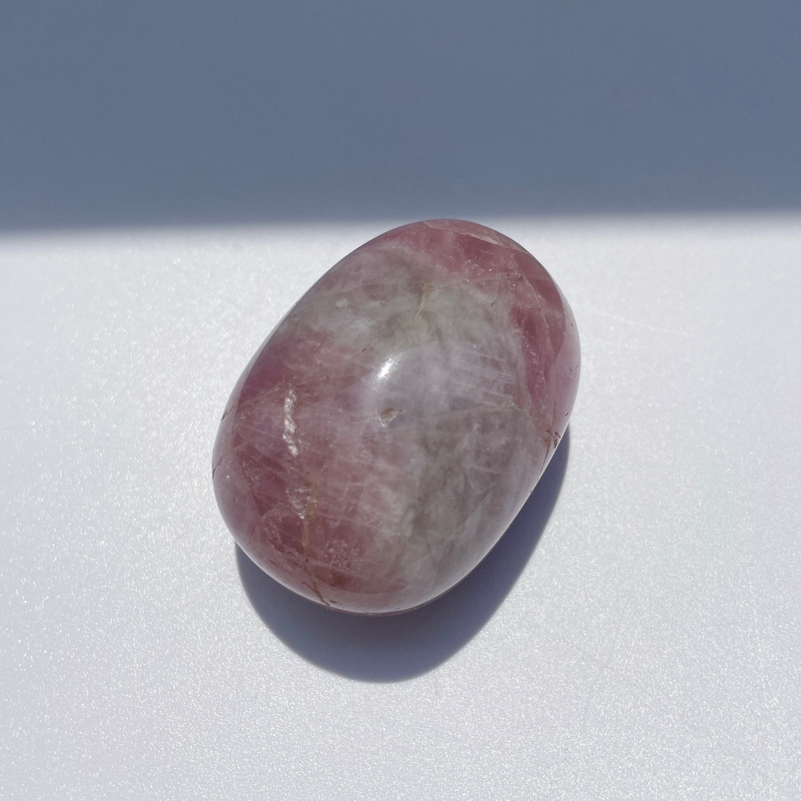 パープルローズクォーツ パームストーン04◇Purple Rose Quartz
