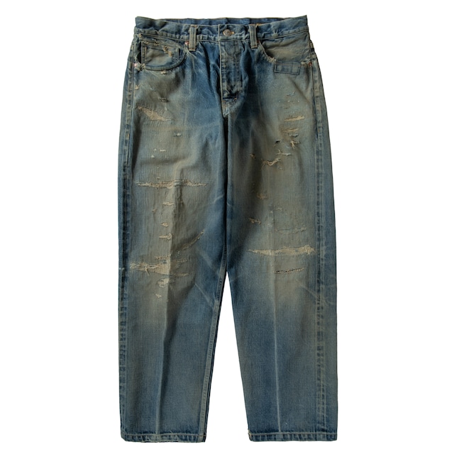 DAMAGED LOOSE DENIM PANTS III