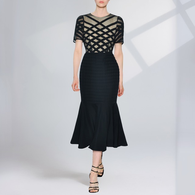 fishtail silhouette tight skirt 　00067