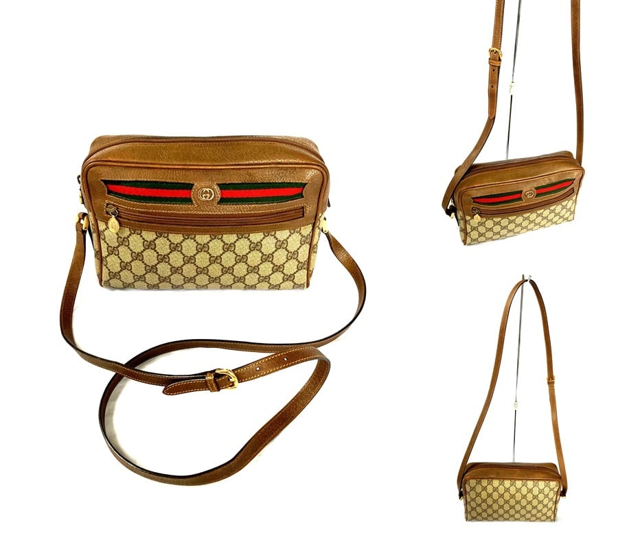 美品 GUCCI グッチ シェリー ダブルG インターロッキング プレート
