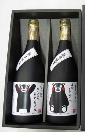 くまモン２本セット（米・芋焼酎）　房の露　720ml×2