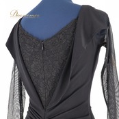 社交ダンス 衣装 スタンダード ドレス ワンピース 黒 インザムード in the MOOD 無地 日本製 ブラック系 レース 長袖 パーティ 発表会 上品 きれい フォーマル ダンス衣装 おしゃれ パーティードレス 発表会ドレス レディース シンプル クラシック 衣装レディース