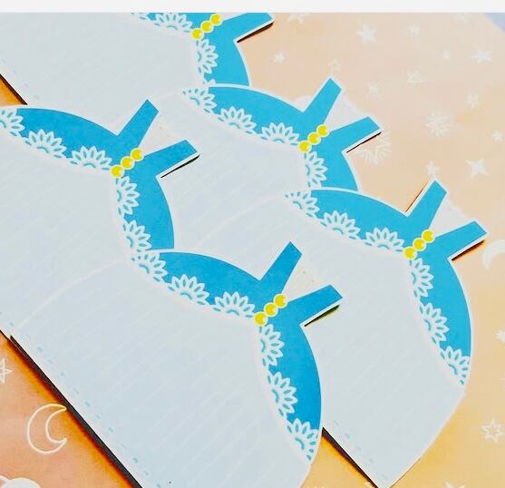 monopon スカイブループリンセスドレス メモ風シール