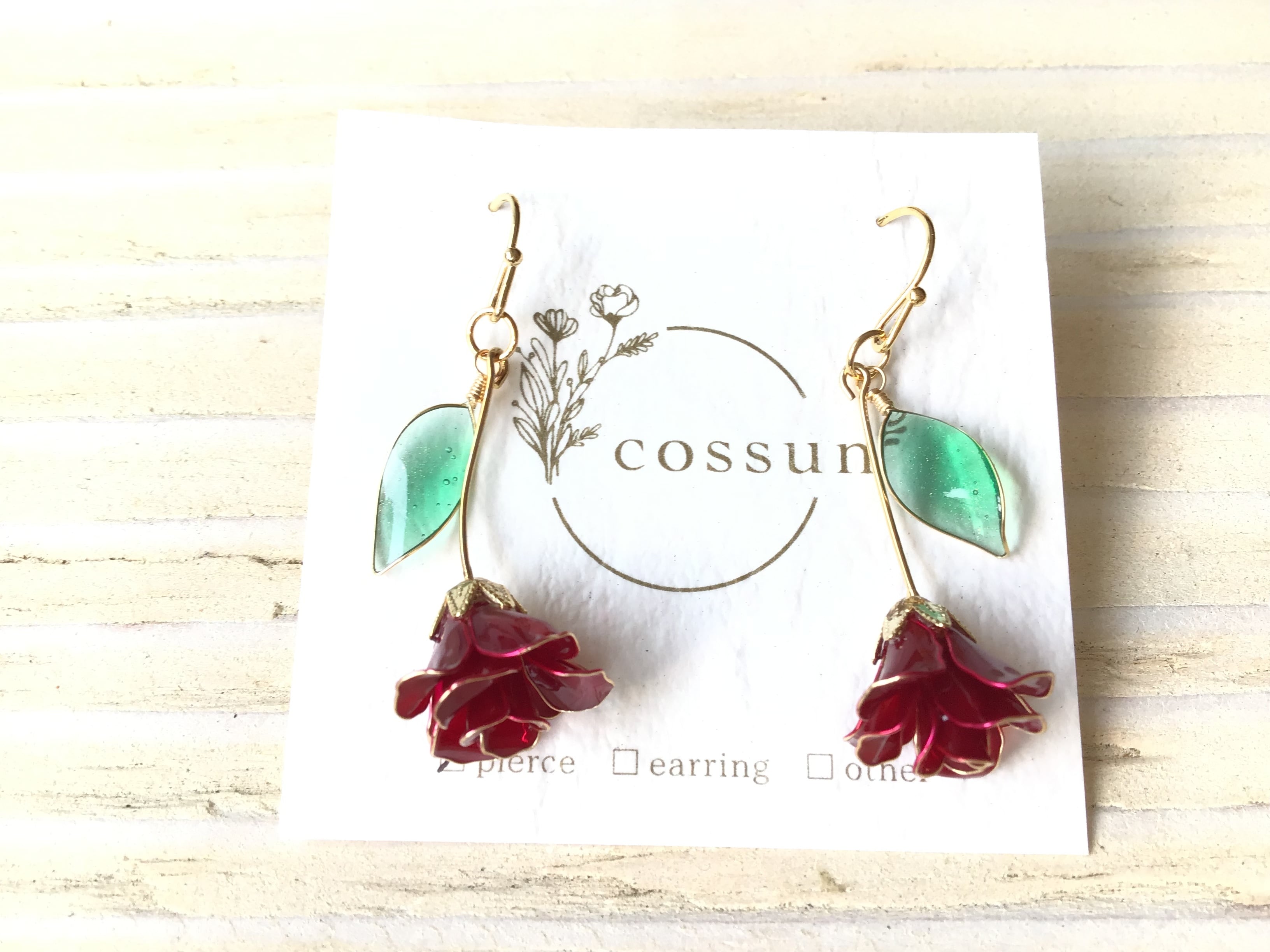 りしゅ様青薔薇イヤリング(ピアス変更可)