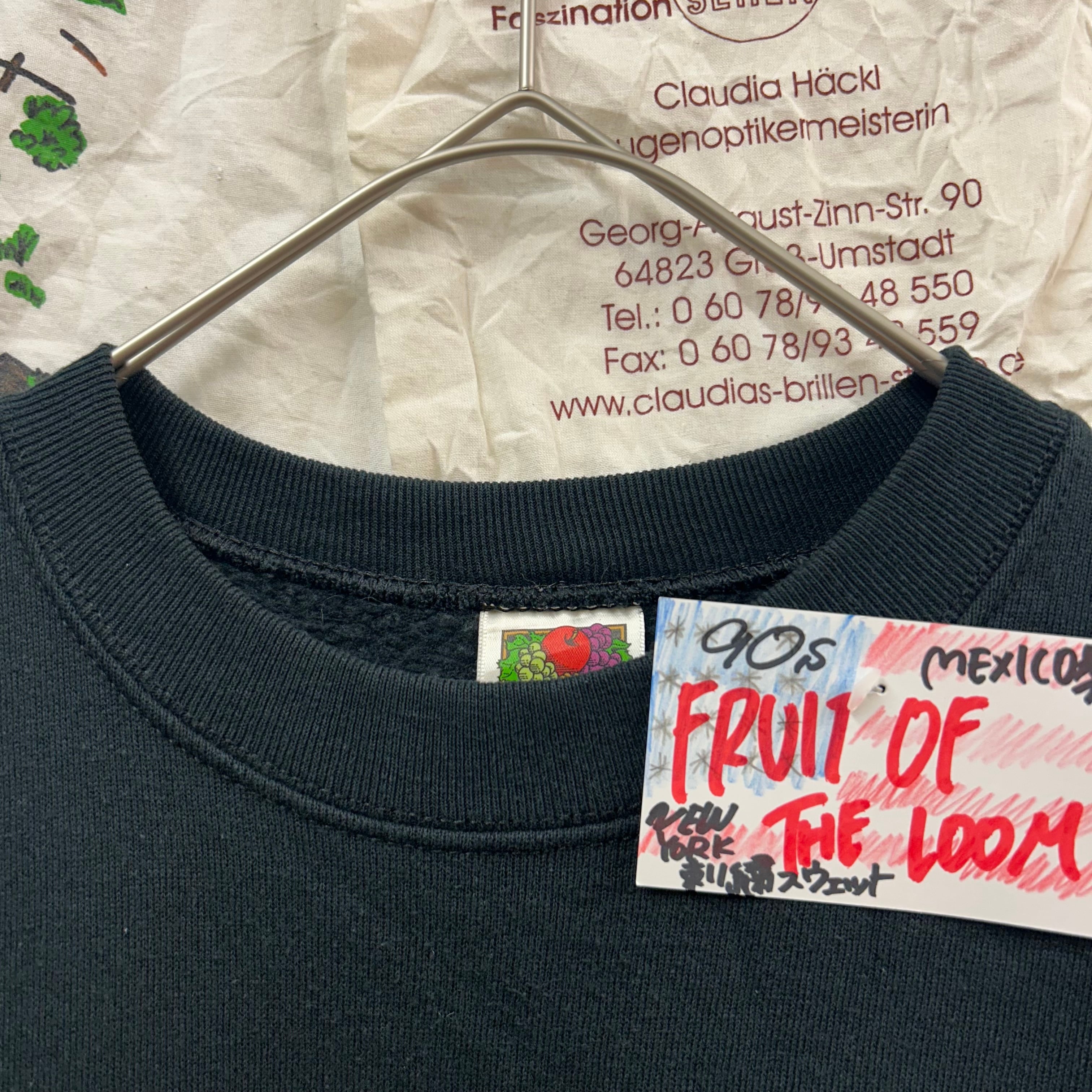 90s MEXICO製 FRUIT OF THE LOOM NEW YORK 刺繍スウェット | 古着屋PENNY