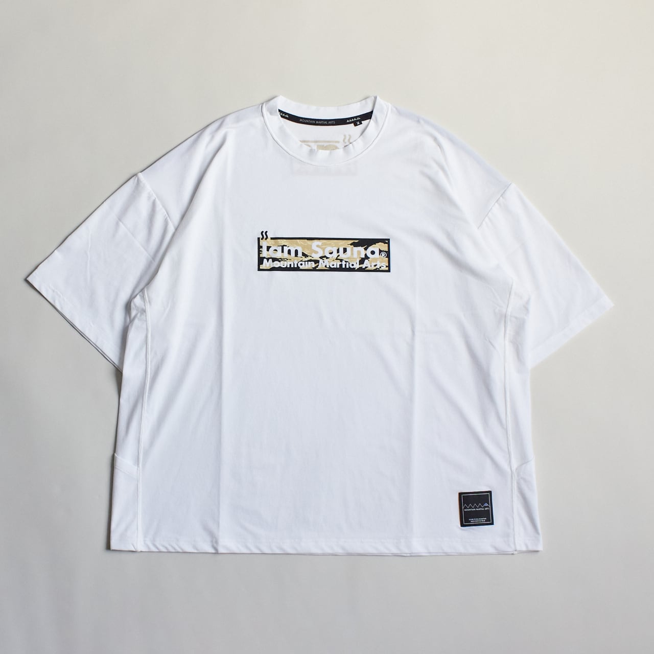 MMA(マウンテンマーシャルアーツ)MMA I am Sauna Camo Logo Tee -White メンズレディースランニングTシャツ