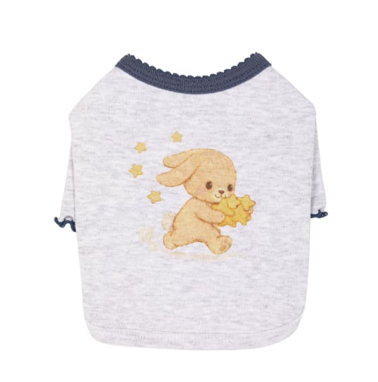 L/即納【Sallys】Dear little star shirts (Melange gray)