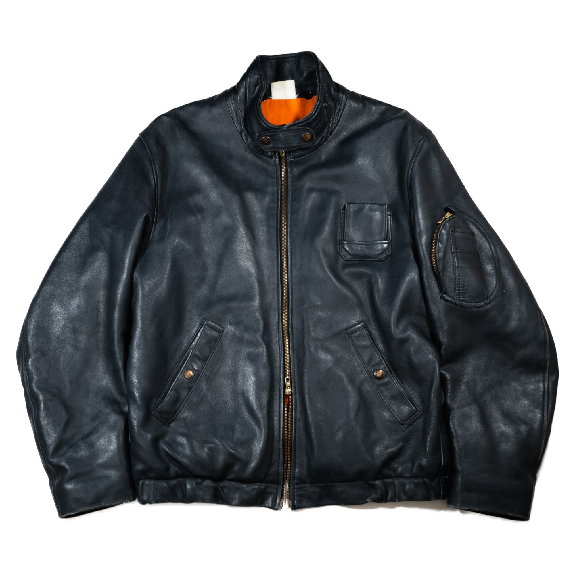 Condition-UsedFrench Leather Pilot Jacket