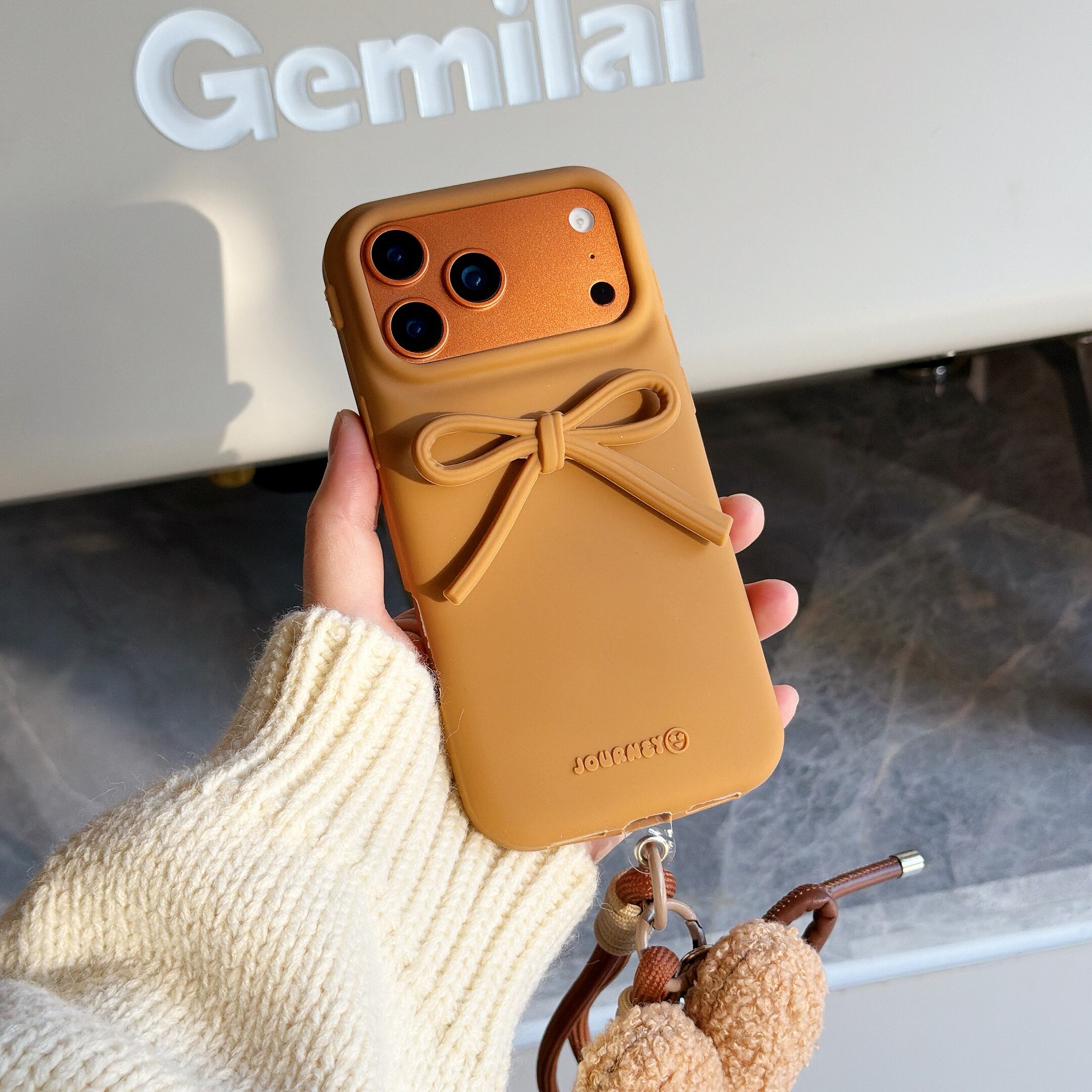 リボン iPhone 17 16 15 14 13 ケース シリコン かわいい もこもこ