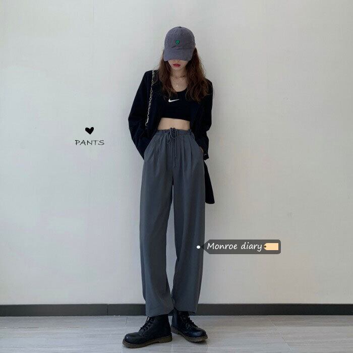 ウェストカジュアルパンツ オーバーオール ルーズレディーススプリング薄手 春物 モンロー38666791008
