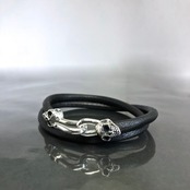 SKULL  HOOK LEATHER BRACELET / スカルフックレザーブレスレット
