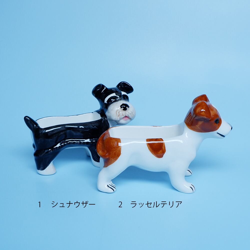 東洋佐々木ガラスクリスタル動物園シリーズ置物小物入れ犬&イノシシ