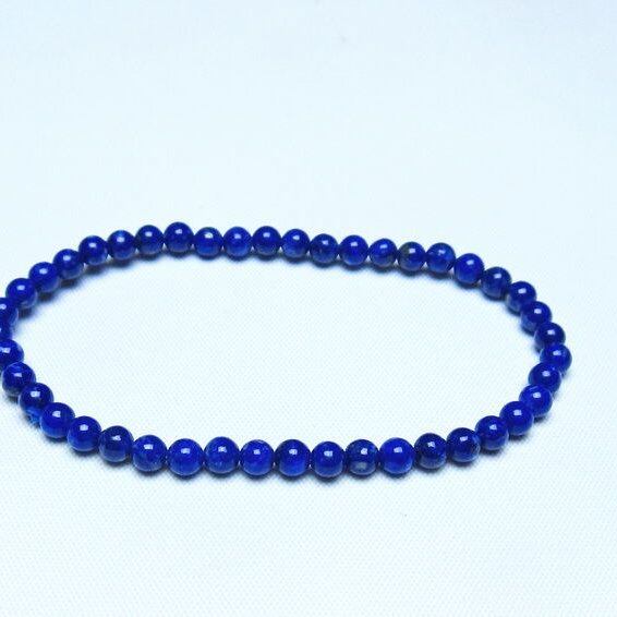 ラピスラズリ ブレスレット 4mm 一点物 メール便可 [M便 1/10] 111-48377