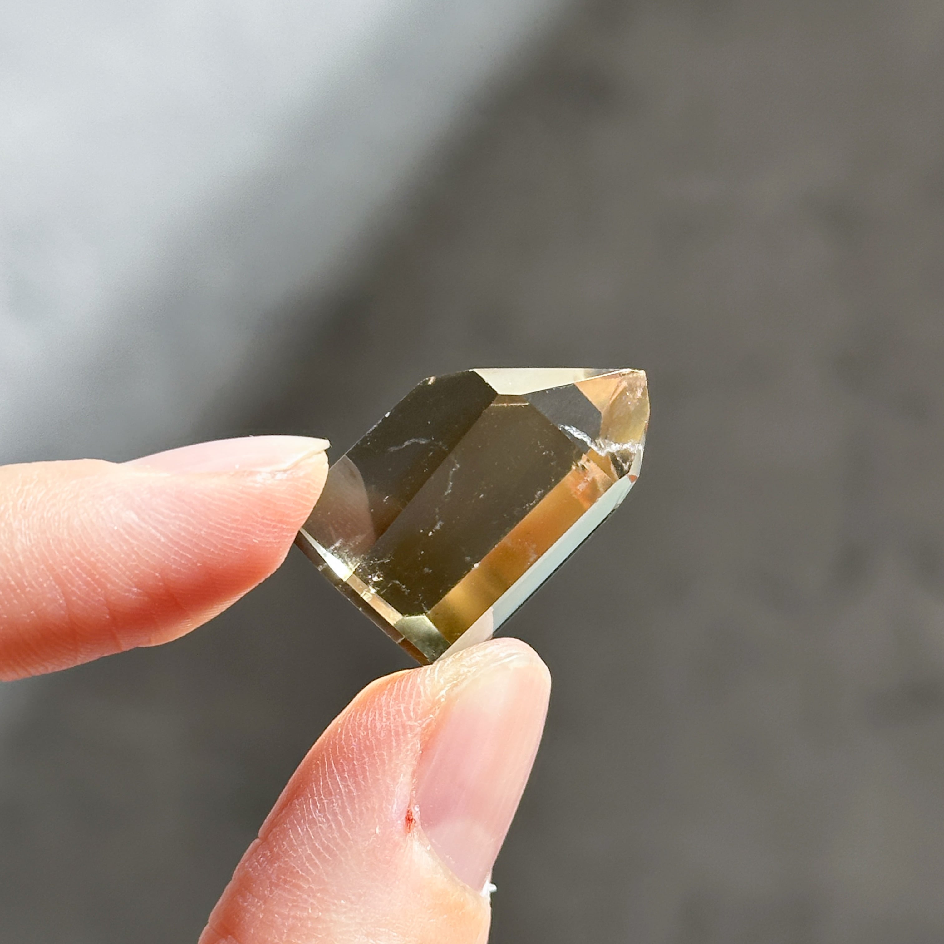 天然石 シトリンのハート 置物 台座付きG.303 シトリンクォーツ ハート