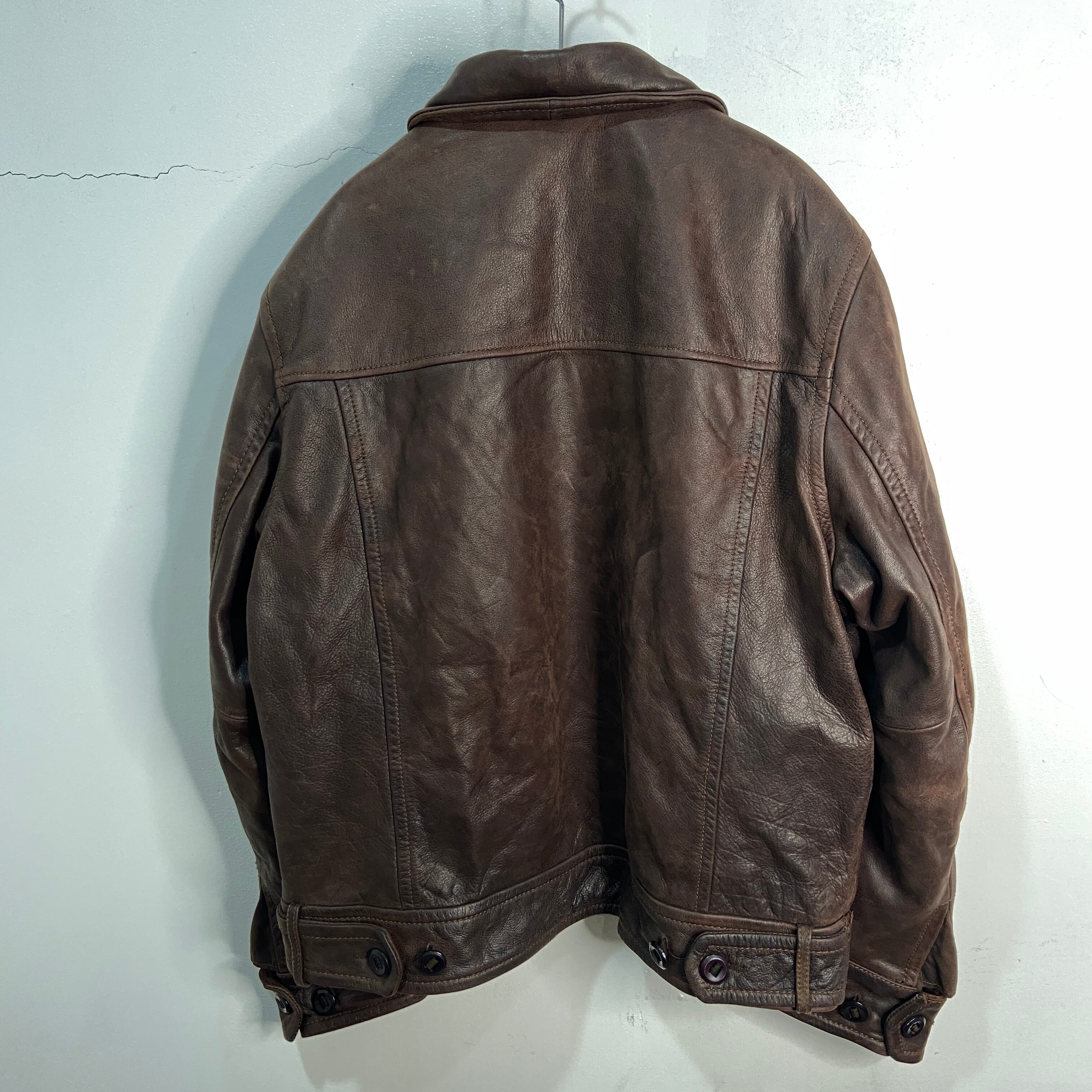 Columbia Leather jacket  レザーミリタリージャケット