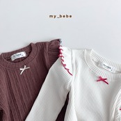 韓国子供服 / Mybebe /オータムダブルフリルT / 長袖Ｔシャツ *XS~XL*