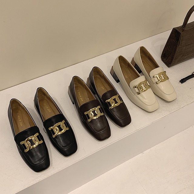 シングルカジュアルレザー 靴 シューズ スクウェア フェイクシューズ88671023295