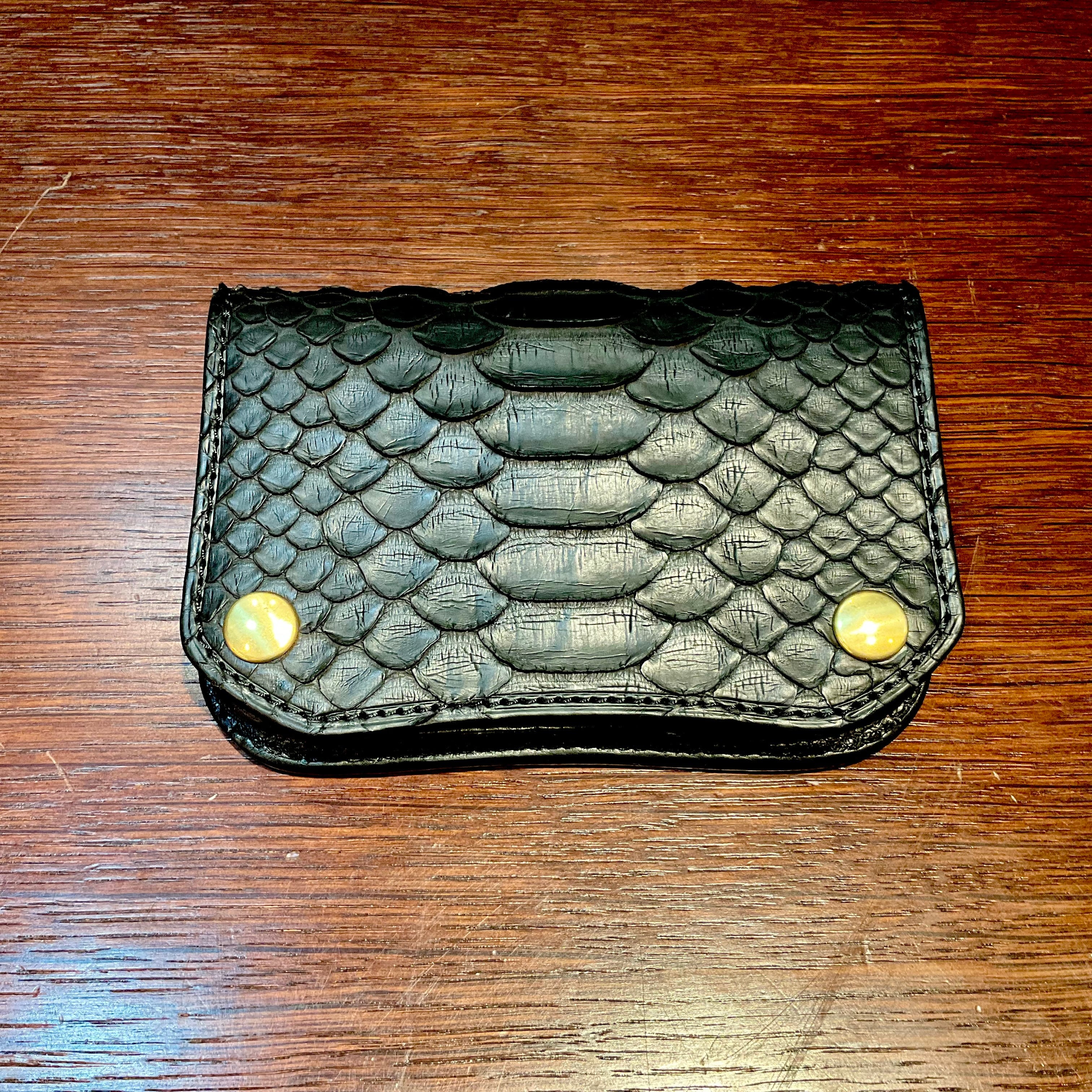 short tracker wallet custom Python パイソンカスタム 蛇革 ショート