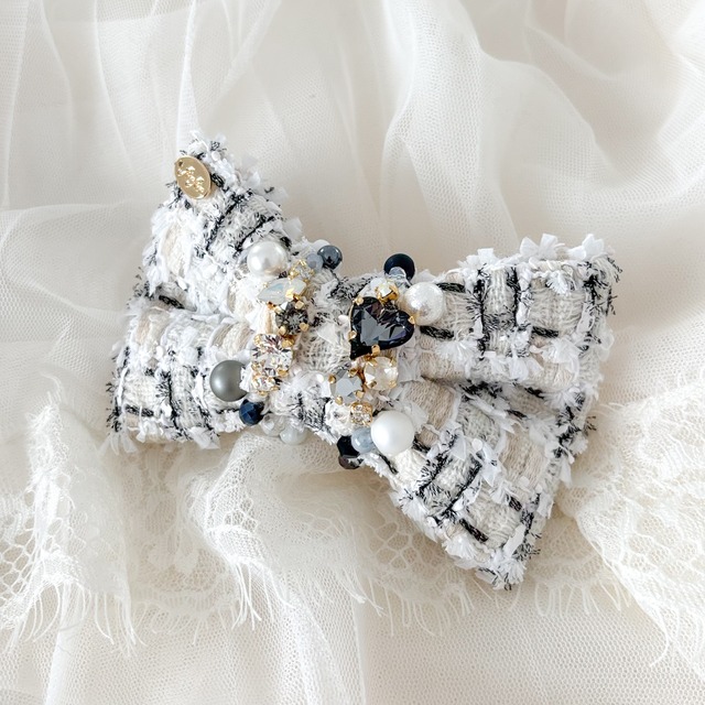 3【バレッタ】Couture Ribbon〔LINTON〕