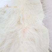 パーティドレス ワンピース ドレス グレイ系 アプレジュール apres jour グレー アイボリー くすみ お呼ばれ パーティ 発表会 フォーマル ファー レース 軽い 薄い 無地 上品 シンプル レディース お洒落 結婚式 二次会 高級感