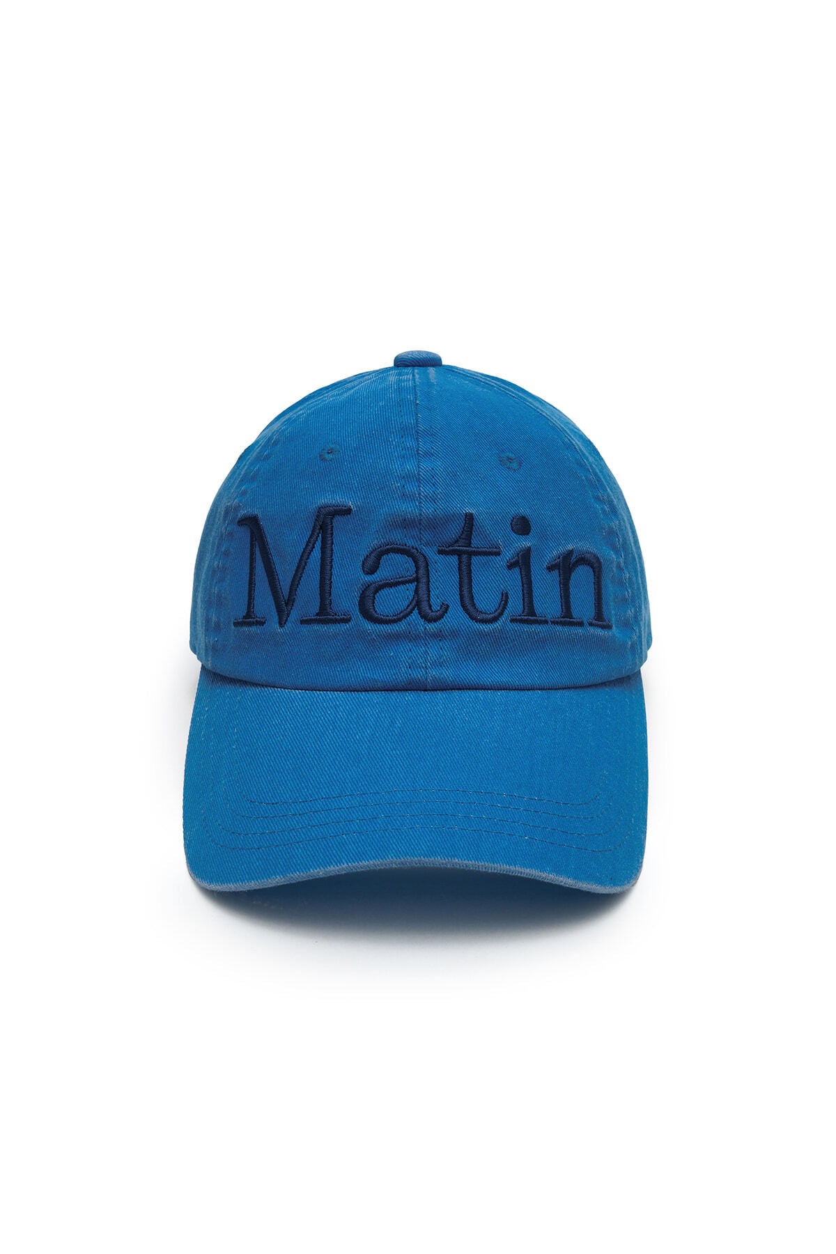 Matin Kim] MATIN LOGO WASHED BALL CAP IN BLUE 正規品 韓国ブランド