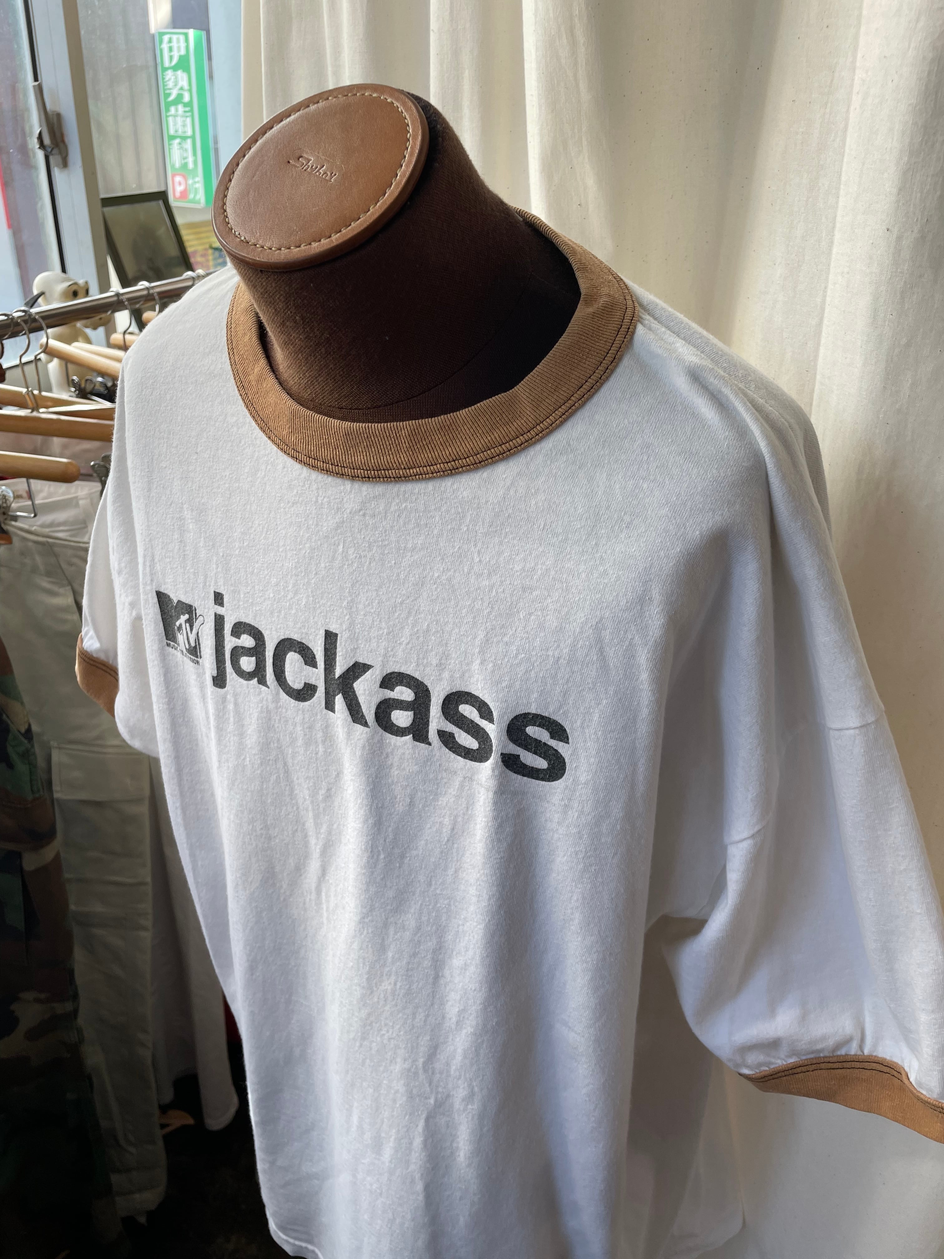 00's MTV jackass プリントTシャツ　ジャッカス　リンガーT | used clothing SHYBOY powered by BASE