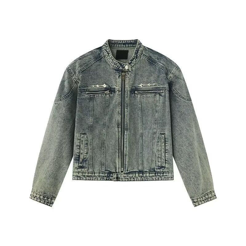 一部即納】Silver batch denim jacket | Ninety-nine 