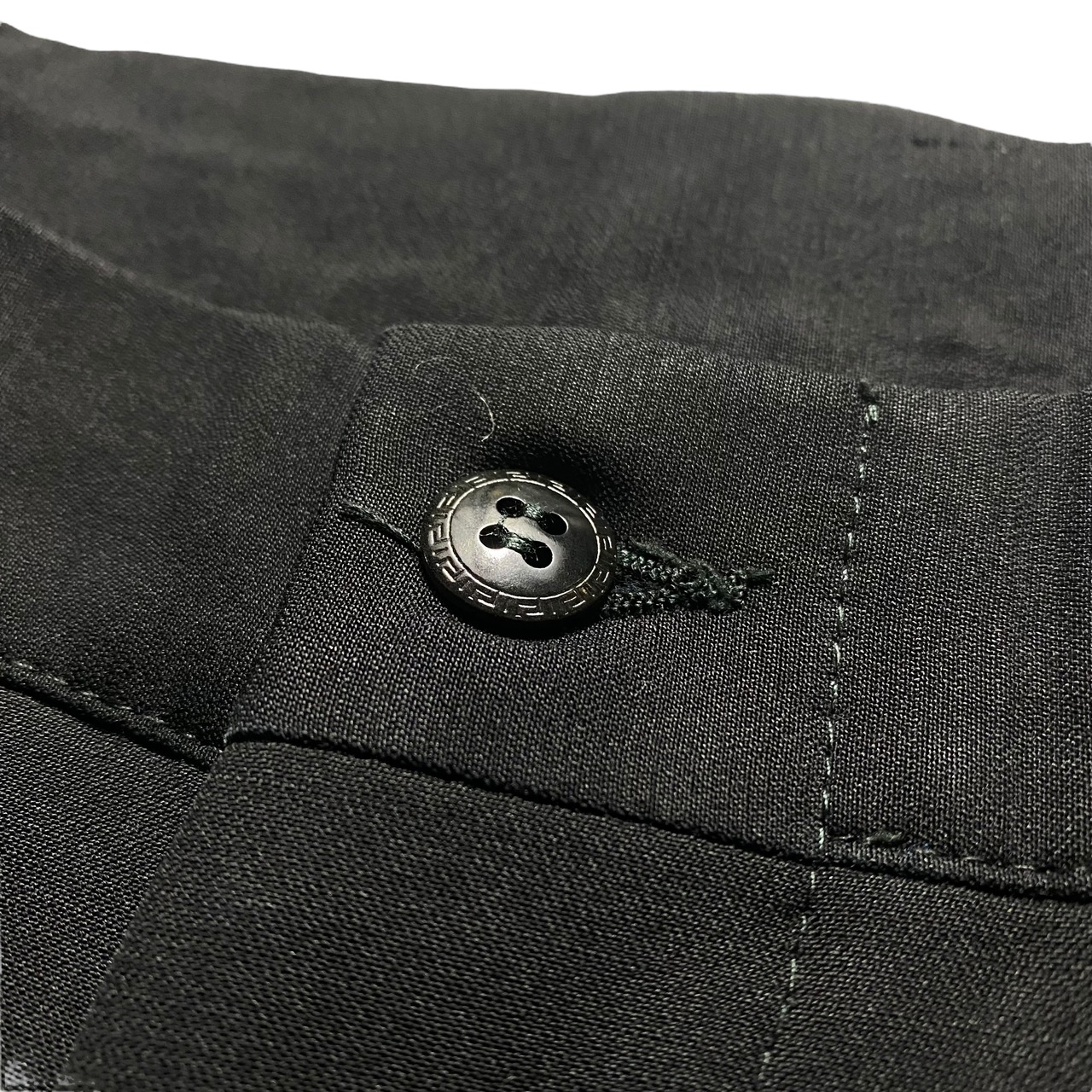 vintage GIANNI VERSACE black gabardine double breasted suits set-up