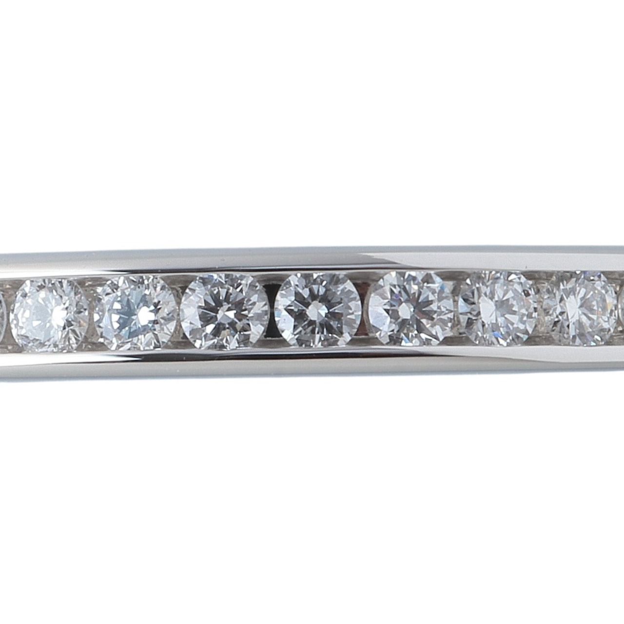 ティファニー チャネル ハーフエタニティ ダイヤ リング 9号 幅2.2mm  