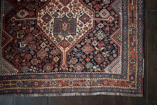 【TB48】ムルグ文様の美しきラグ|アンティークハムセ