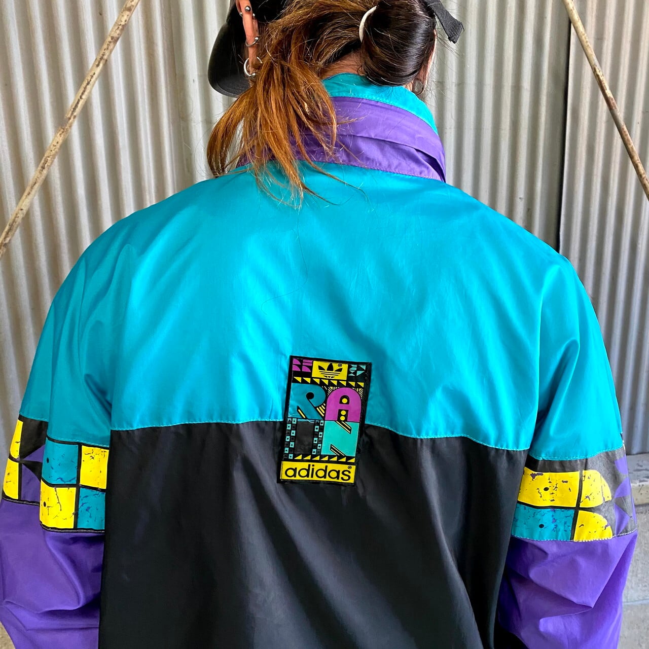 80〜90年代 adidas アディダス RAIN ハーフジップ プルオーバー 