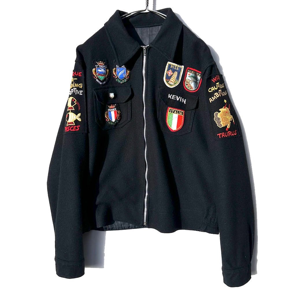 USNAVY] Vintage Souvenir Tour Jacket [1981s] [USS Harlan County