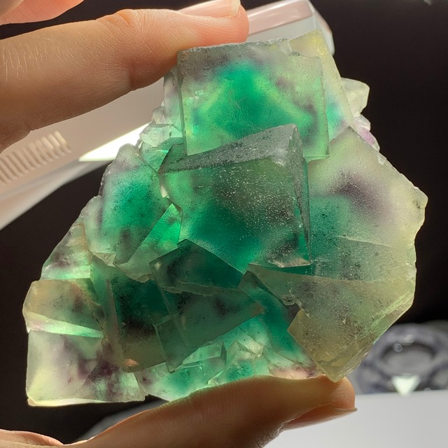 グリーンフローライト原石クラスター