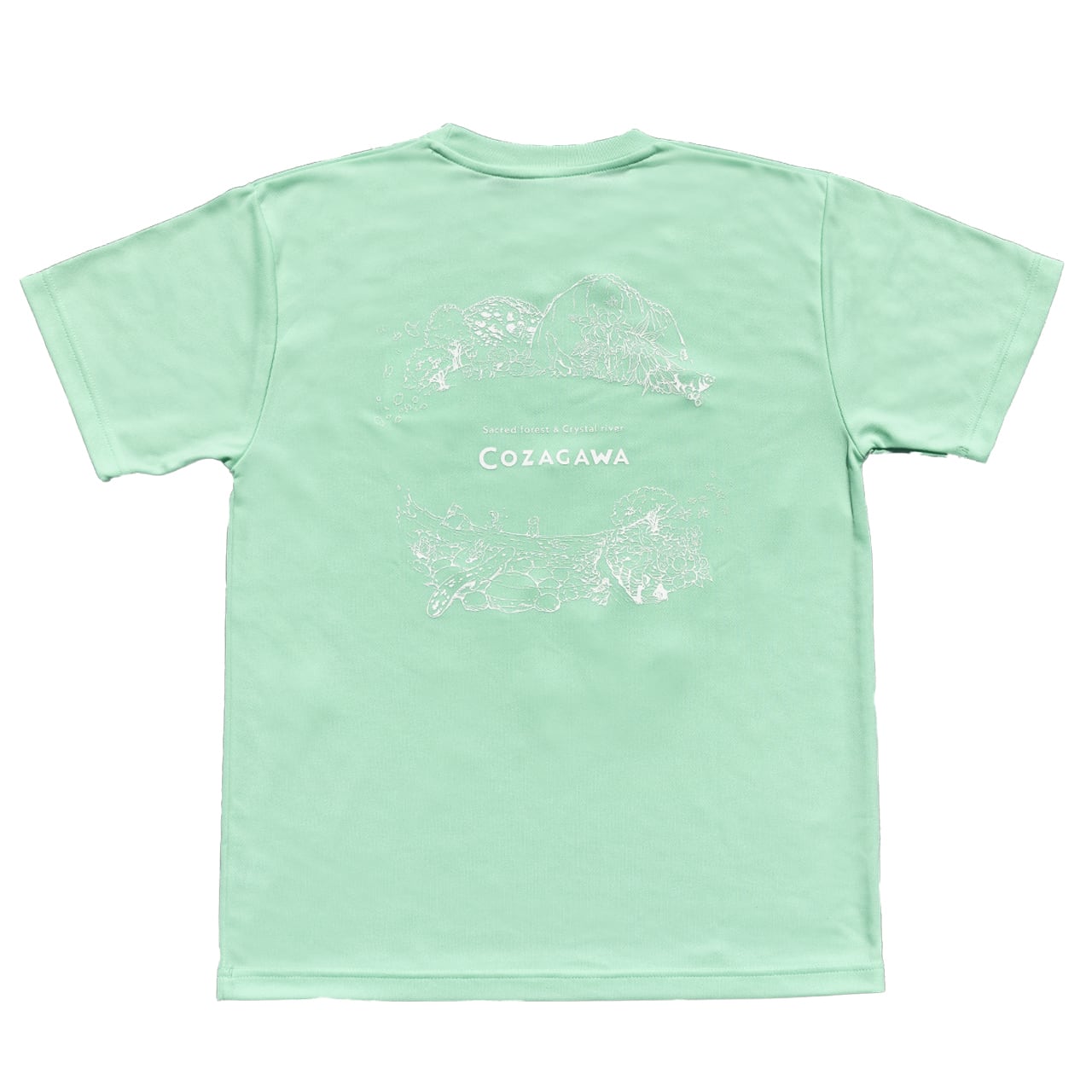 COZAGAWA - Tシャツ（メロン：ドライ）バックプリント 古座川 Sacred
