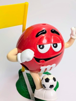 ☆ VINTAGE JUNK ☆【 m&m's  ( エムアンドエムズ ) 】 ディスペンサー コレクション / サッカー / レッド 〚アメリカン雑貨 アメトイ〛