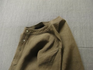 antiqued german linen shirt / darkmocha