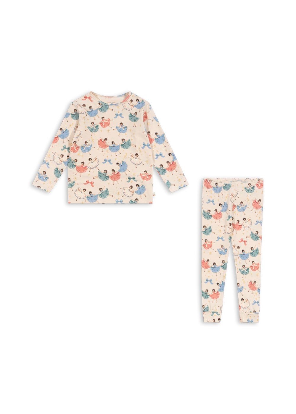 【LAST1/12mのみ】BASIC BLOUSE/PANTS SET GOTS BOW BALLERINA【Konges Sloejd コンゲススロイド】ホリデー クリスマス パジャマ