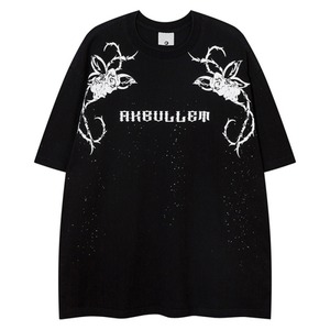 ローズソーングラフィックショートスリーブTシャツ（ruf_01227）