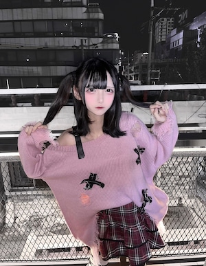 ゴーストダメージニット