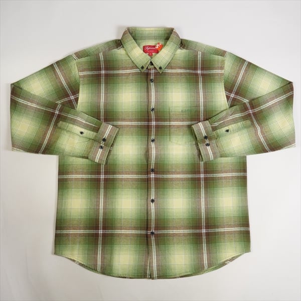 シュプリーム　Shadow Plaid Flannel Shirt Green