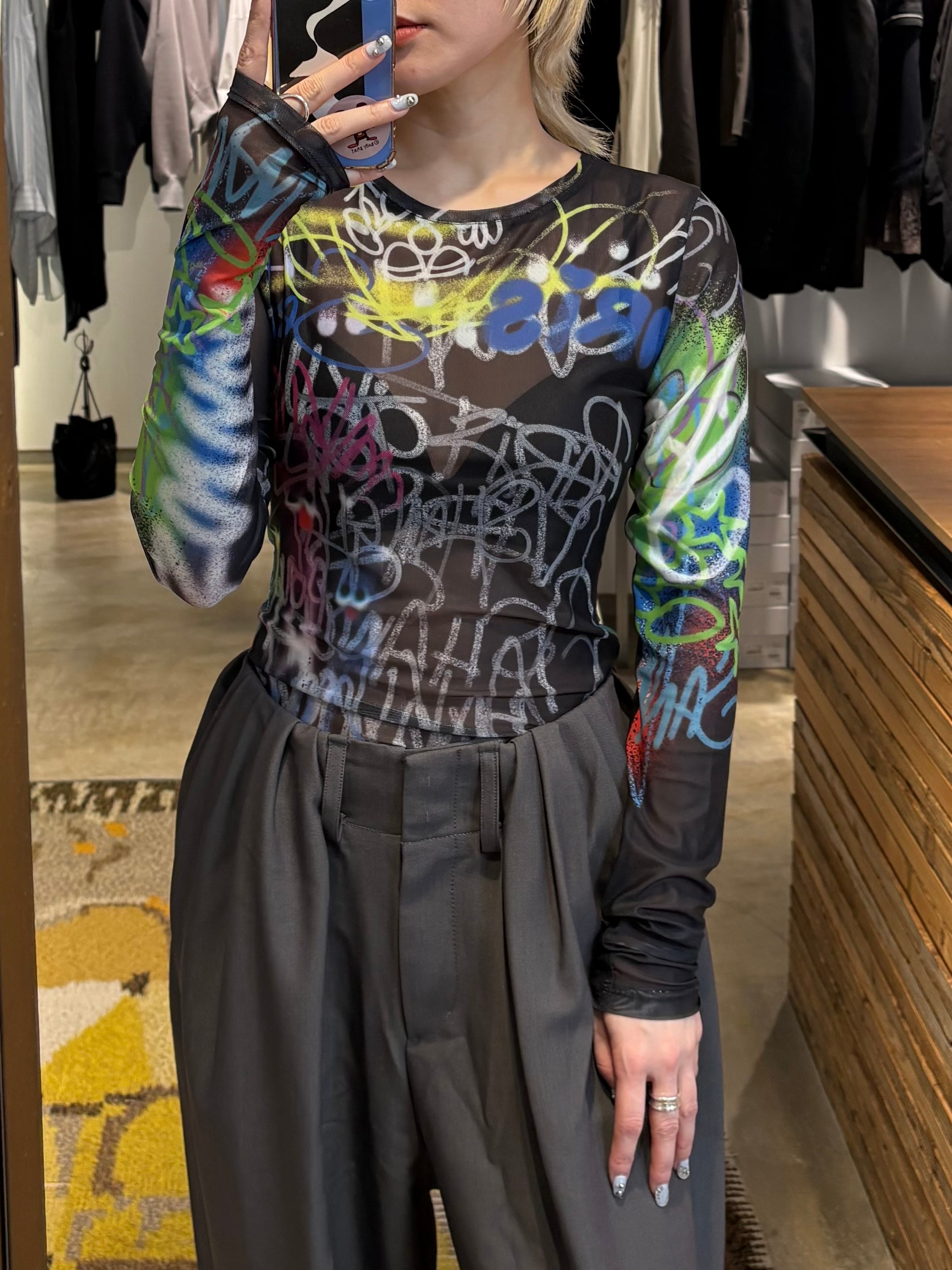 sankuanz サンクアンズ ラインストーンタンクトップ 26SS】SANKUANZ サンクアンズ / グラフィックトップス 長袖 / TOPS