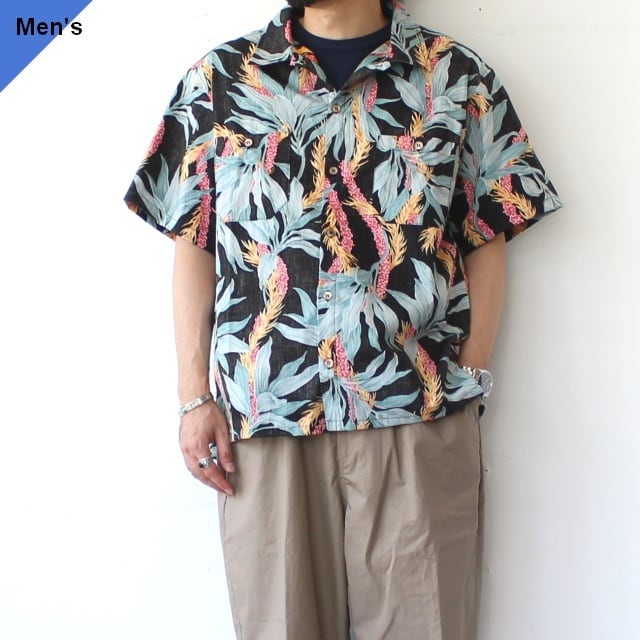 melple アロハシャツ Kaimana S/S Shirt (Black)