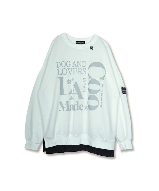 DOG AND LOVERS プリントレイヤードTOPS (IVORY)　CQ-49082