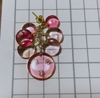 くすみカラーの美しい　つぶつぶサークルピアス イヤリング  くすみブルー