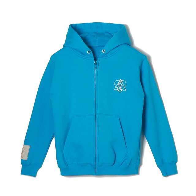 Rhinestone mini hoodie - Turquoise