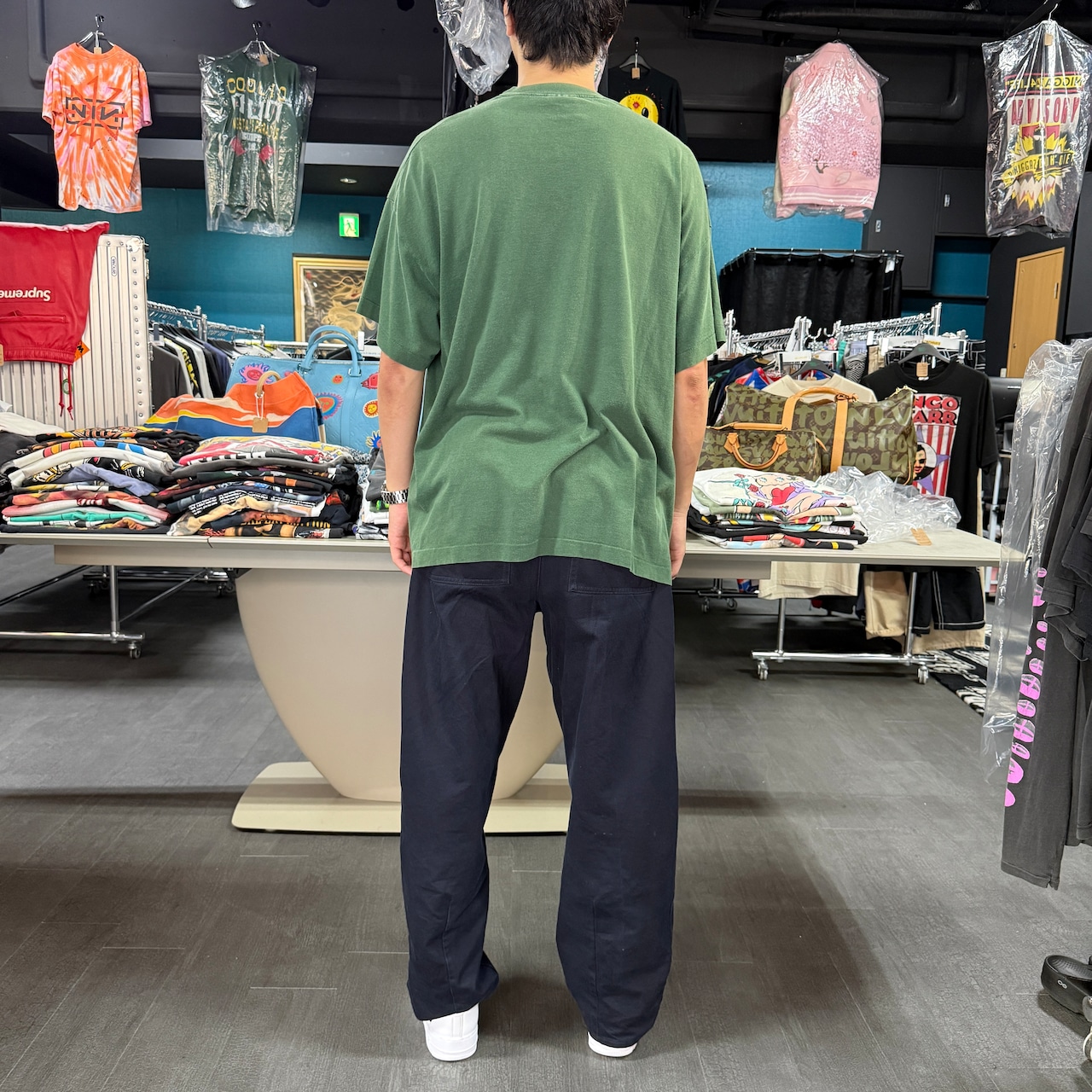 【SONIC YOUTH】ソニック・ユース "DANCING KIDS" GREEN 90's Vintage Tシャツ
