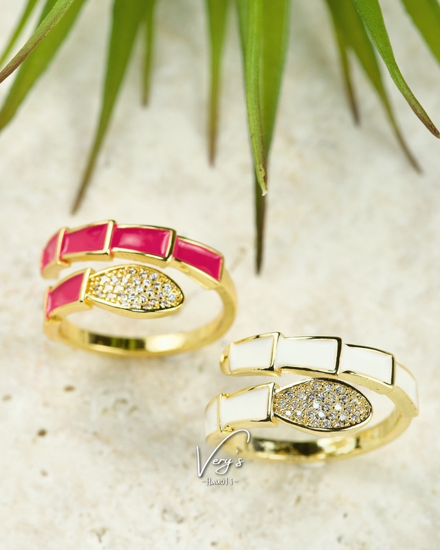 Zirconia Bamboo Open Ring【Very's Jewelry】