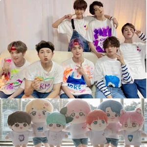 『PaintTシャツ』ちびぬい　ぬい服　15㎝　20㎝ドール　人形　オタ活　アイドル　KPOP　小物　アクセサリー　韓国　グッズ  テテ　テヒョン　韓流　ARMY